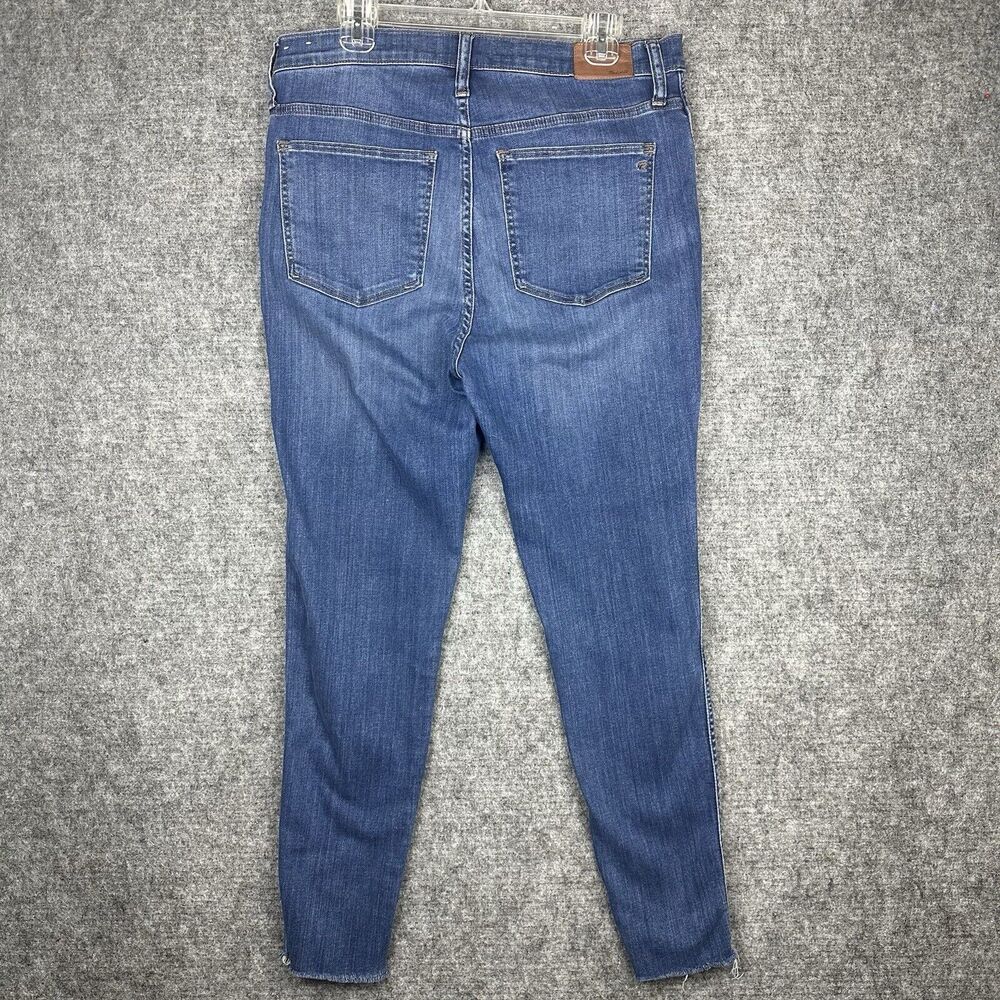 Madewell Jeans Women 32 Blue Skinny 10 inch High-Rise Tapered Stretch Brinville - Picture 8 of 14
